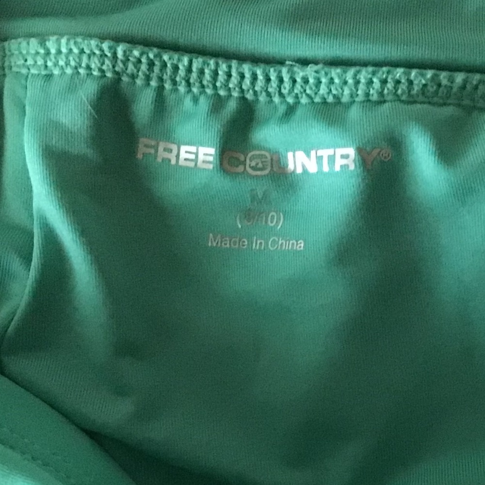 Green black/white 2 piece swim suit size med